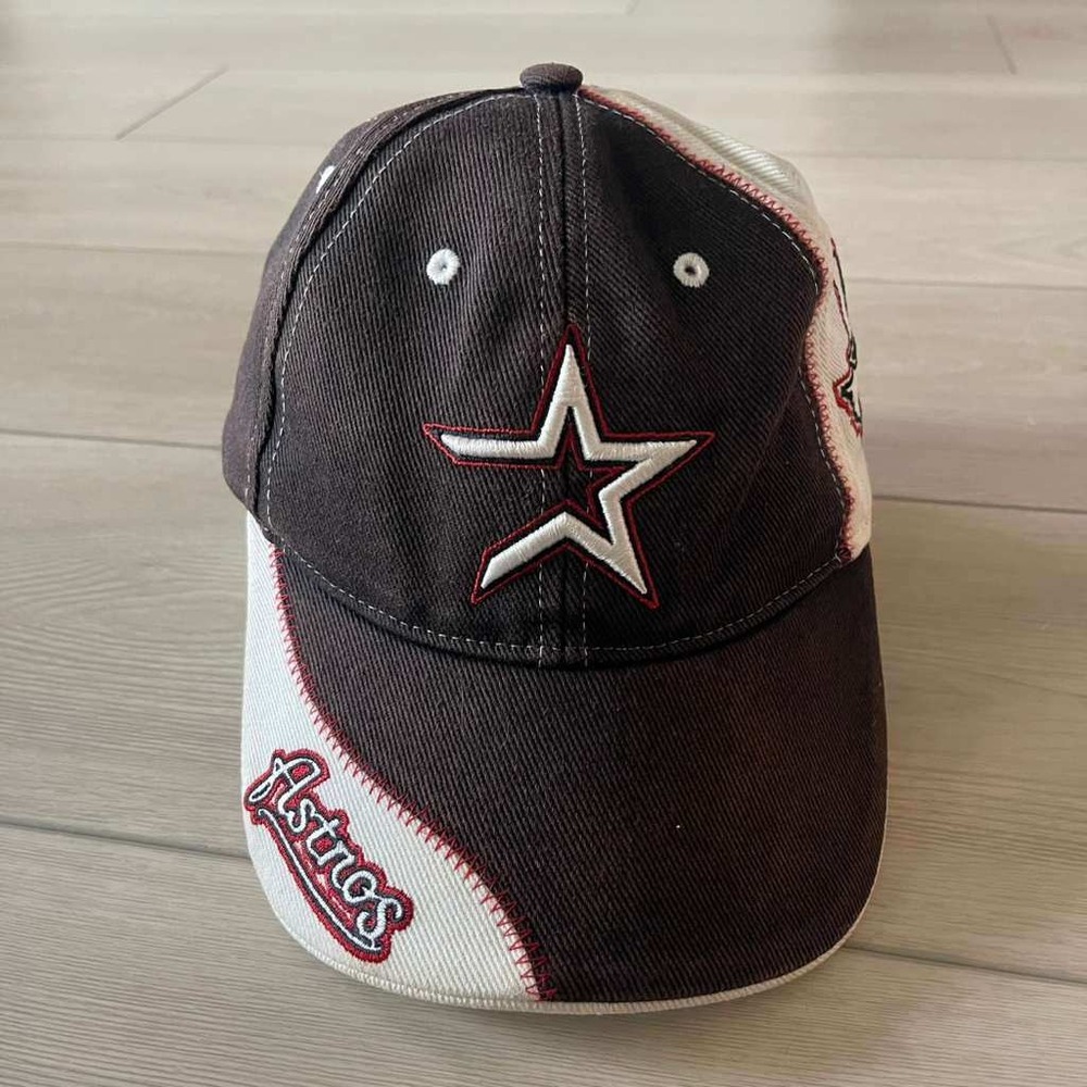 VTG Houston Astros Youth Baseball Cap‎ Hat Brown Texas MLB Star Genuine